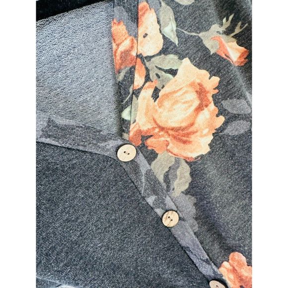 A.gain Women's Soft Button Up Sweater with Front Tie and Dolman Sleeves, Size M - Picture 2 of 3